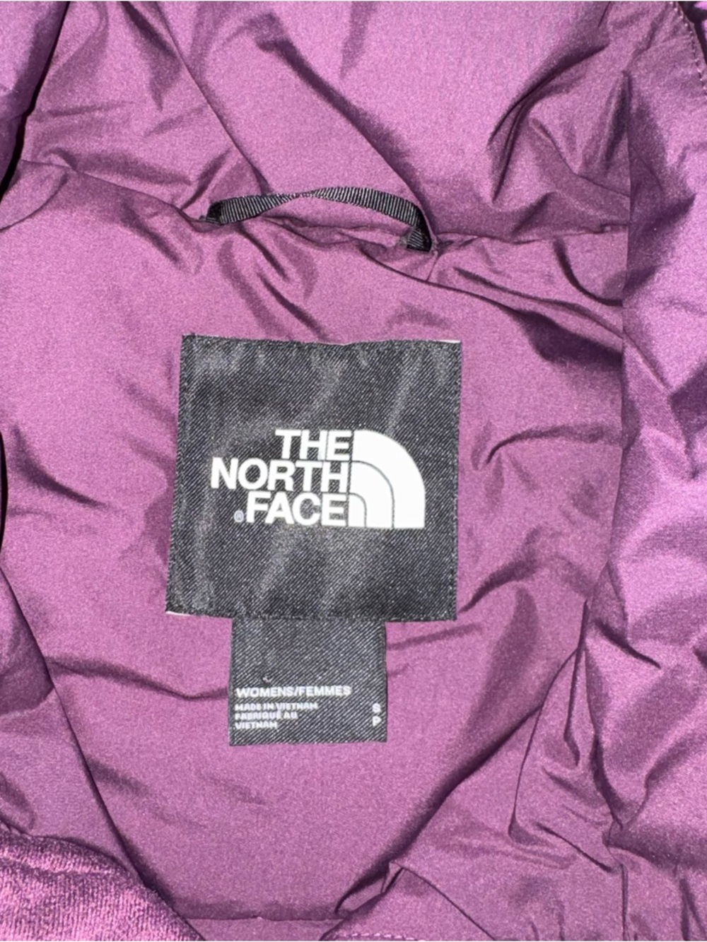 NWT The North Face Sz S ACONCAGUA  Down Puffer Vest Women’s Purple BlackBerry - Picture 6 of 10